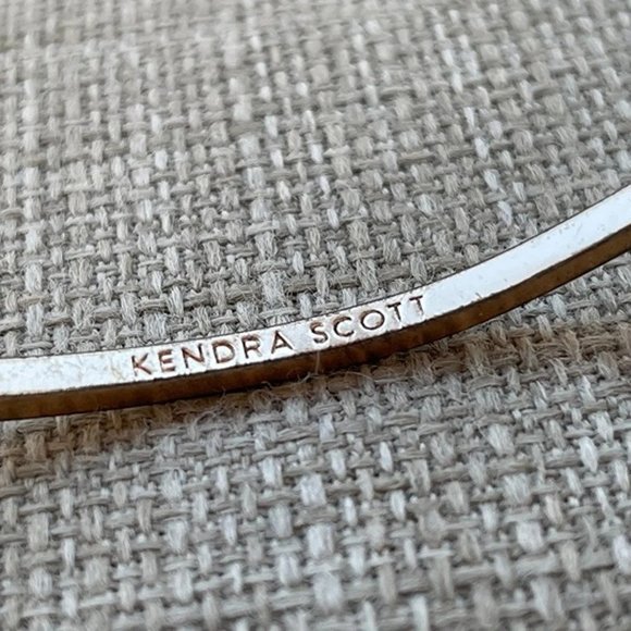 Kendra Scott Bracelet Antique Thin Cuff Wrist Band Bangle Gold Tone Jewelry - Picture 9 of 10
